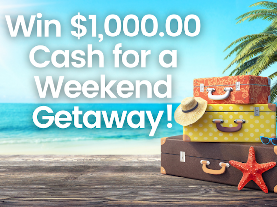 $1,000.00 Cash for a Weekend Getaway! sweepstakes