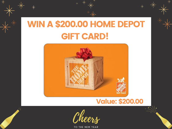 $200.00 Home Depot Gift Card! sweepstakes