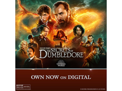 FANTASTIC BEASTS: THE SECRETS OF DUMBLEDORE Digital Movie! sweepstakes