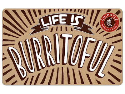 $25.00 Chipotle Gift Card! sweepstakes