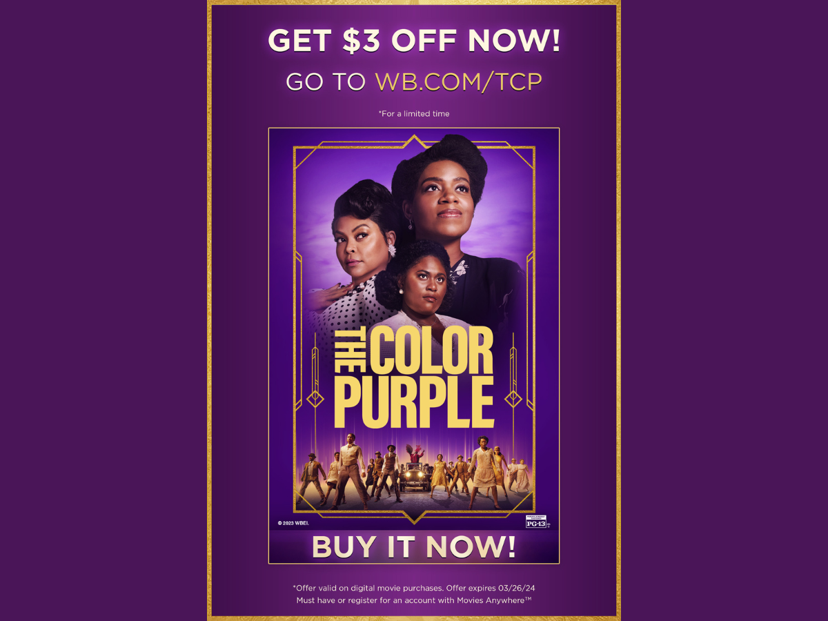 THE COLOR PURPLE Digital Movie! sweepstakes
